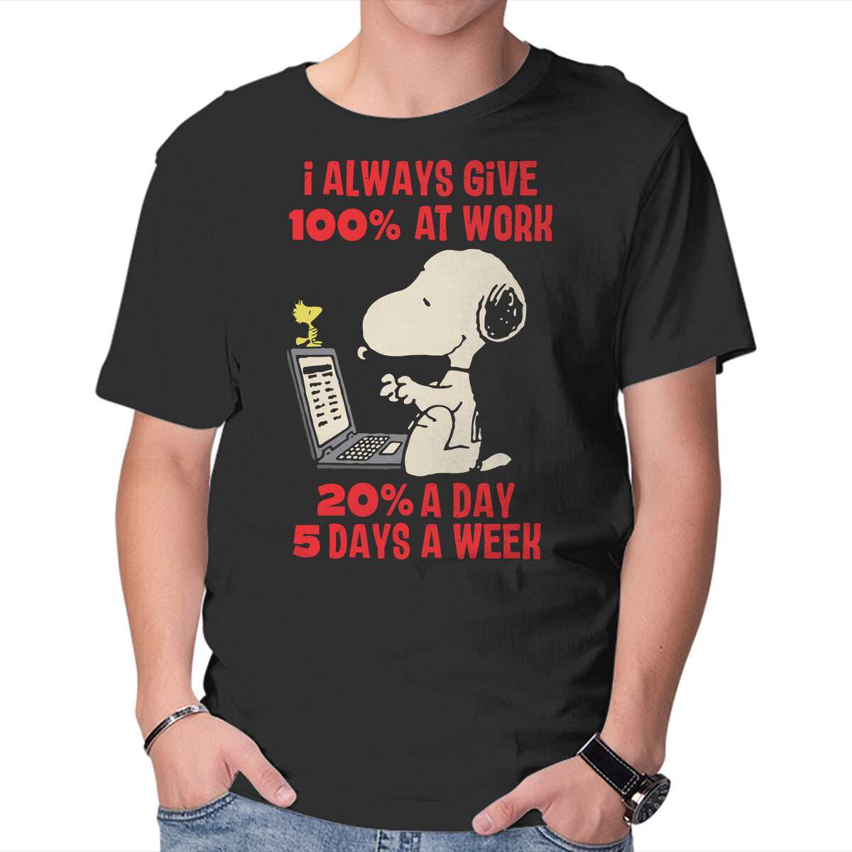 Unisex Crew Neck T-Shirt Five Times A Week Graphic Short Sleeve Casual Tee M