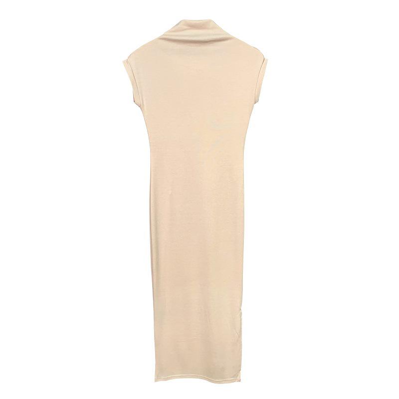 Korean Elegant High-Neck Slim Fit Dress