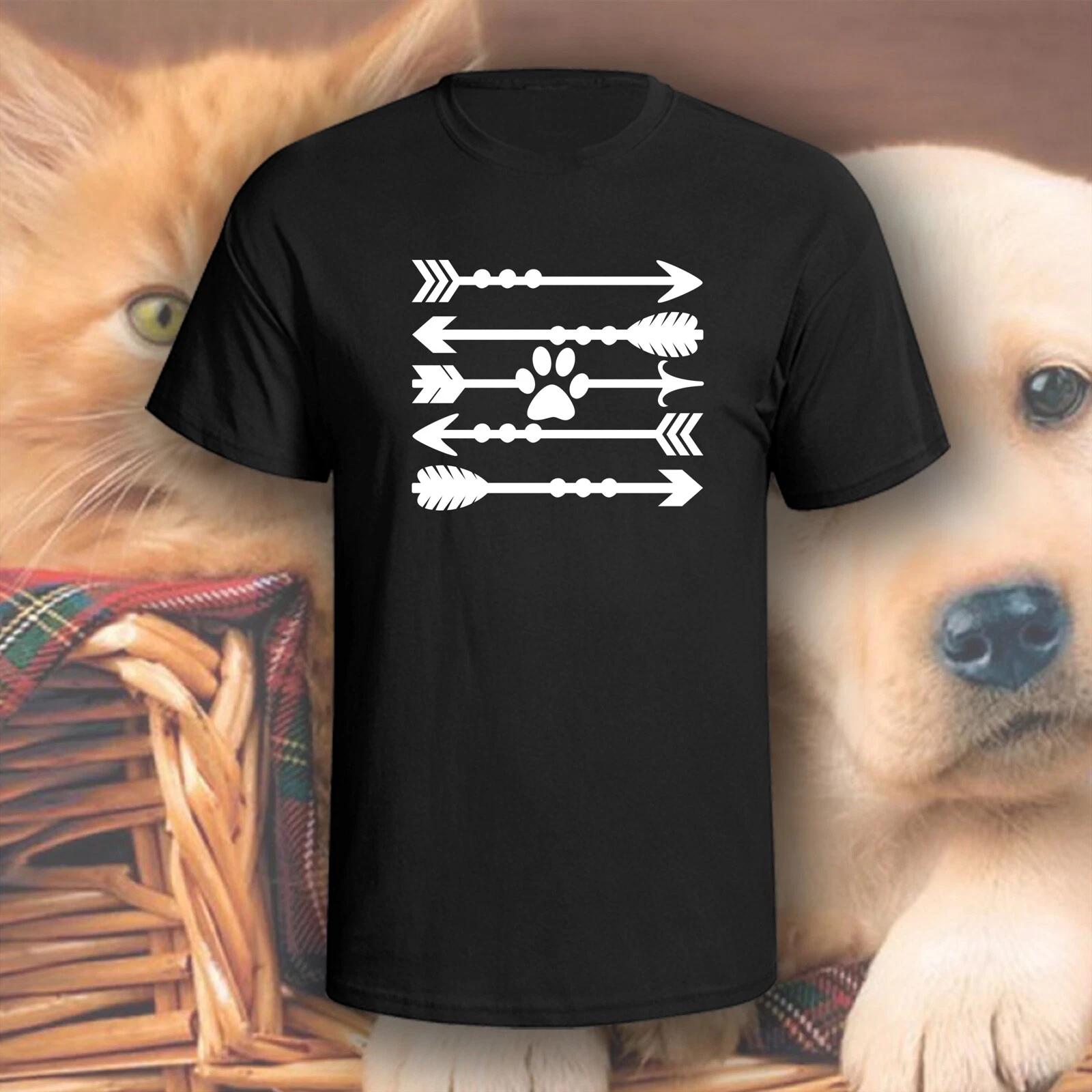 Paw Print Arrows T-Shirt | Pick Your Color! | Dog/Cat Mom 2XL