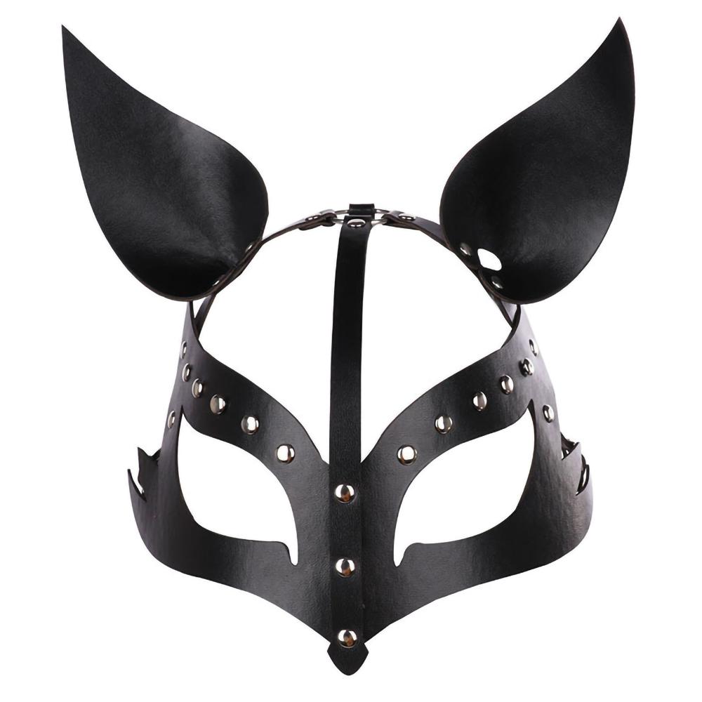 Punk Leather Fox Rabbit Cat Mask Collection Dance Party Halloween Carnival Animal Masquerade Costume Accessories Props