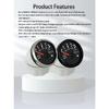 RHAXEL 52mm (2'') Oil Pressure Gauge 0-5Bar 0-73Psi 0-10Bar 0-145Psi for Car RV Yachts with Alarm Red Backlight 12Volt 24Volt