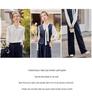 Women's Fashionable Spring 2025 Suit: Stylish Shirt, Denim Vest & Wide-Leg Pants Set YF2551