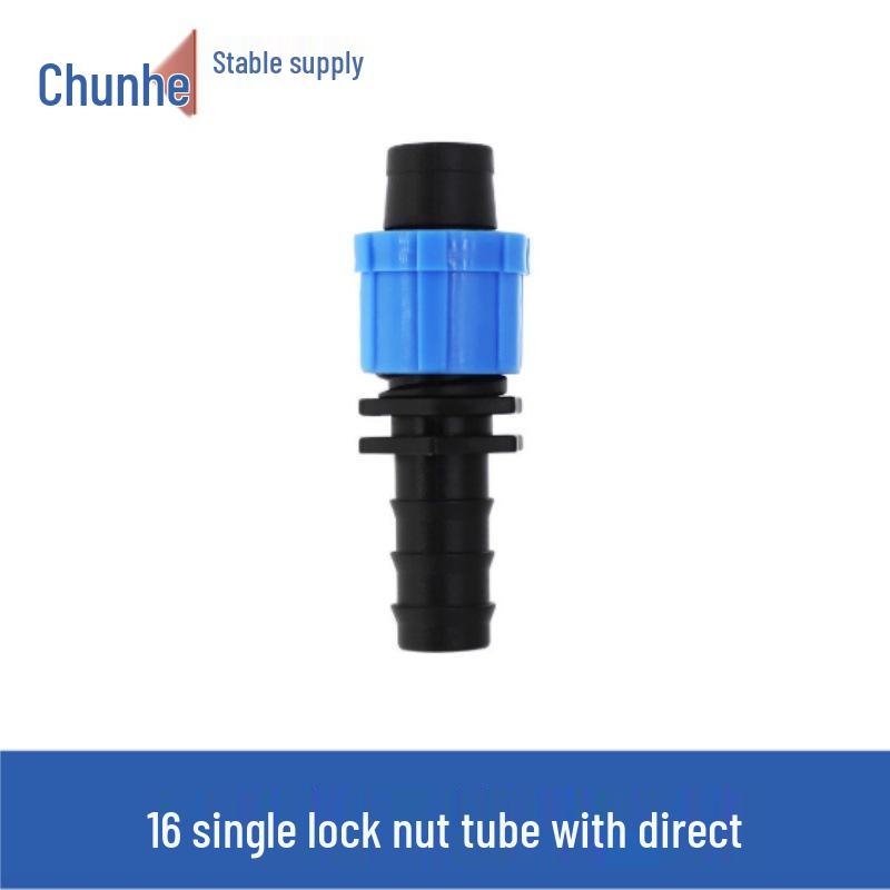 16mm Drip Tape Accessories Set: Tee Connector, Lock, Bypass, Male Thread for Garden, Greenhouse, Agriculture.