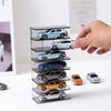 1 Stück 7-Fächer Sportspielzeugauto-Modelle Aufbewahrungsregal Display Showbox Transparenter Acryl für Aufbewahrung Mini-Autos Modell Rennen