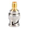 BNC Plug Male To SMA Female Jack Adapter RF Connector Straight Joiner Coupler