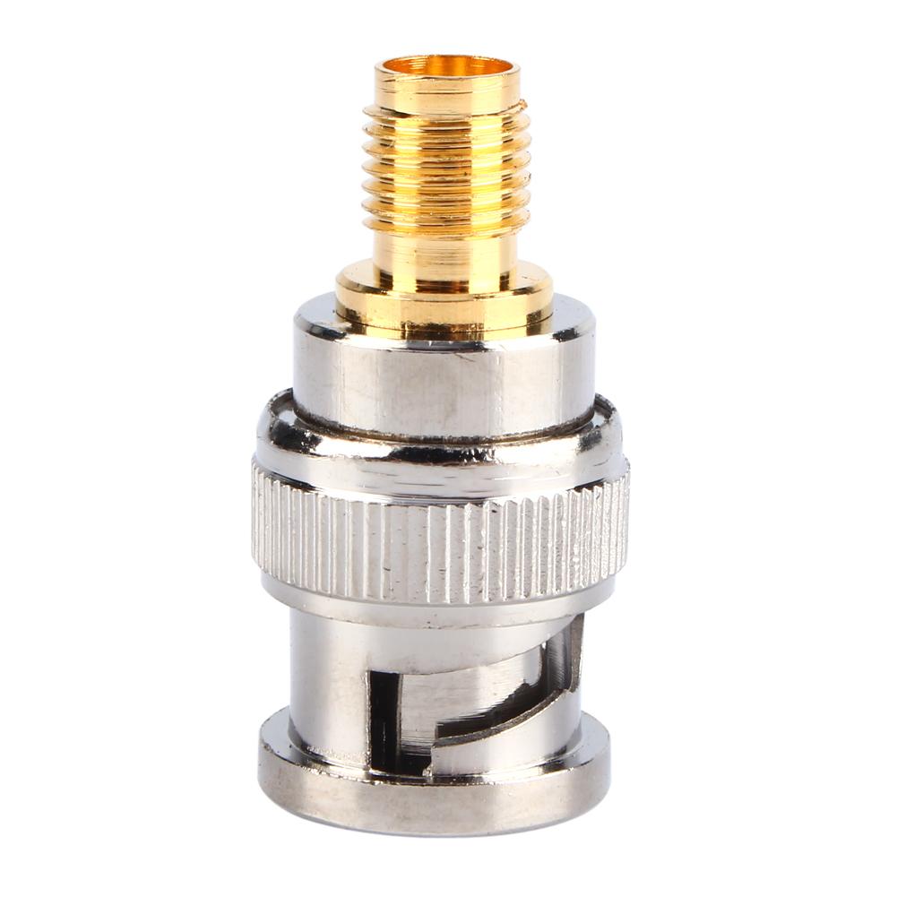 BNC Plug Male To SMA Female Jack Adapter RF Connector Straight Joiner Coupler
