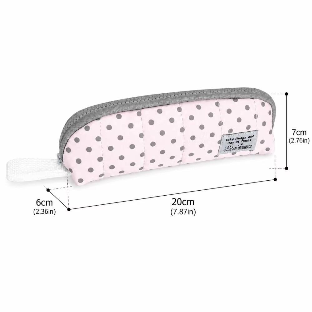 Y2k Pen Bag Cloth Pencil Pouch Makeup Cosmetic Storage Polka Dot Pencil Case  Kids Children