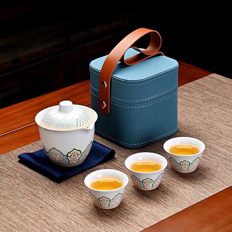 Chating Dunhuang Ceramic Travel Tea Set