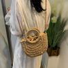 Women New Straw Handbags Woman Handmade Woven Basket Rattan Handbag For Femme Simple All-Match Handbag