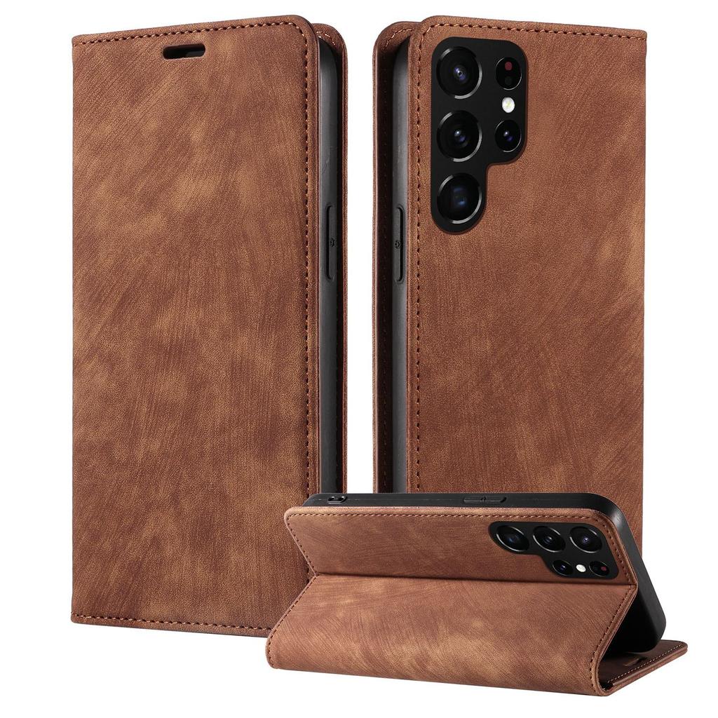 Lærdeksel til Samsung S22Ultra, A20E, A51, S10, S21FE - magnetisk, flip, beskyttelsesdeksel.