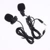 Black Hands-free Condenser Clip-on Lapel Mic 1.5 Meters Mini Portable Lavalier Wired 3.5mm Microphone For Phone And Laptop