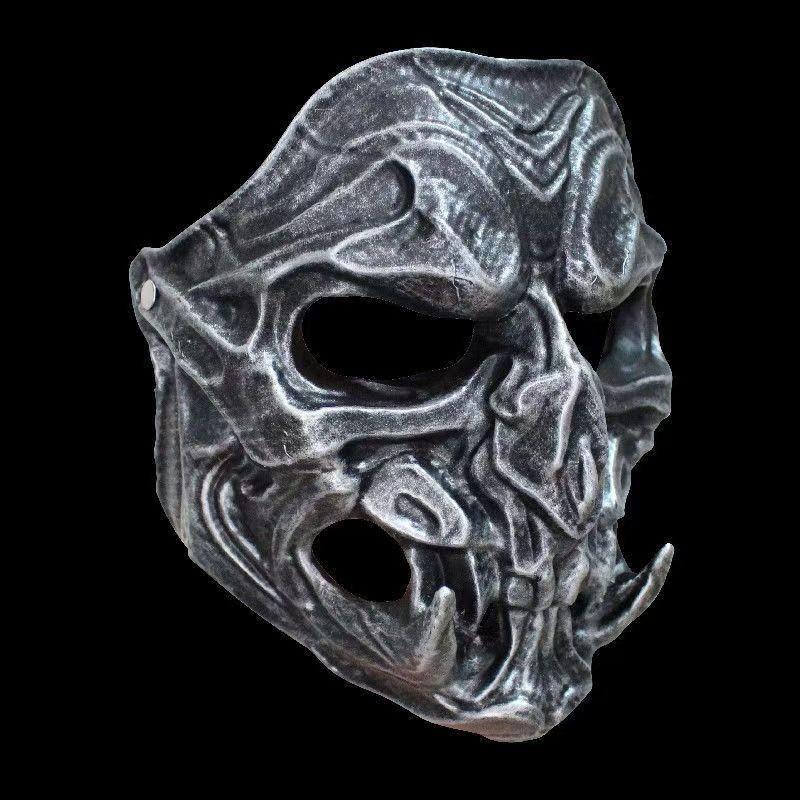 Copper Silver And Predator Resin Mask Role Play Prop For Activity Halloween