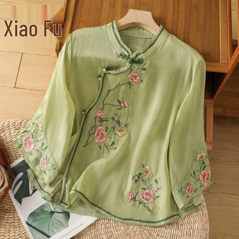 

Elegant New Chinese Style Summer Top for Women L