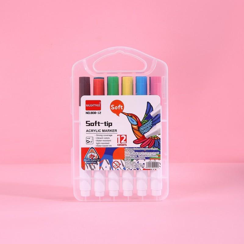 Acrylic Markers: 12, 48, 60, 80 Water-Based Colors for Student Art, Anime, Hand-Painting, Coloring, and Doodling.