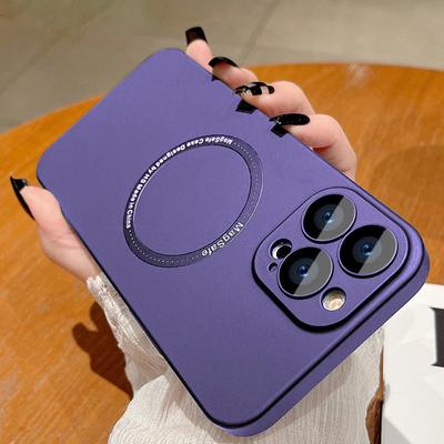 14 Pro Max Magnetic Case For Magsafe Wireless Charging Cover For Iphone 14 13 12 11 Pro Max Matte Thin Lens Glass Protector Case