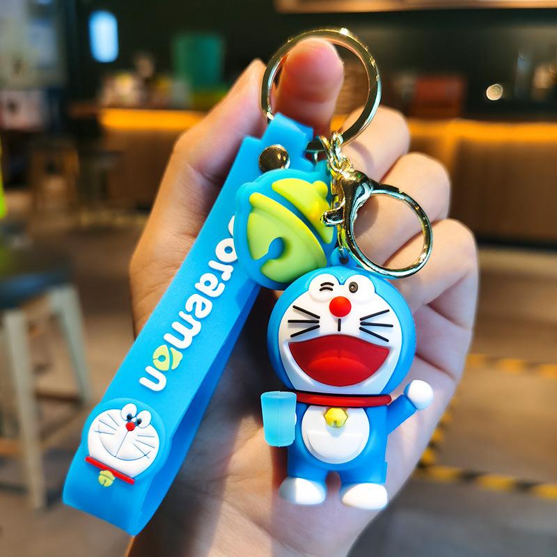 Doraemon Cartoon Keychain Couple Backpack Hanging Decorations Creative Car Accessories Keychain Figurine Toys Anime Cartoon