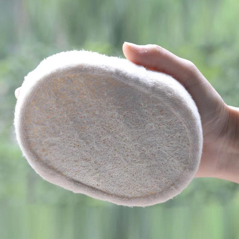 1PC Thickened Natural Loofah Bath Sponge - Healthy Shower Rub Whole Body Massage Brush Hot Sale Exfoliating Bathing Sponge