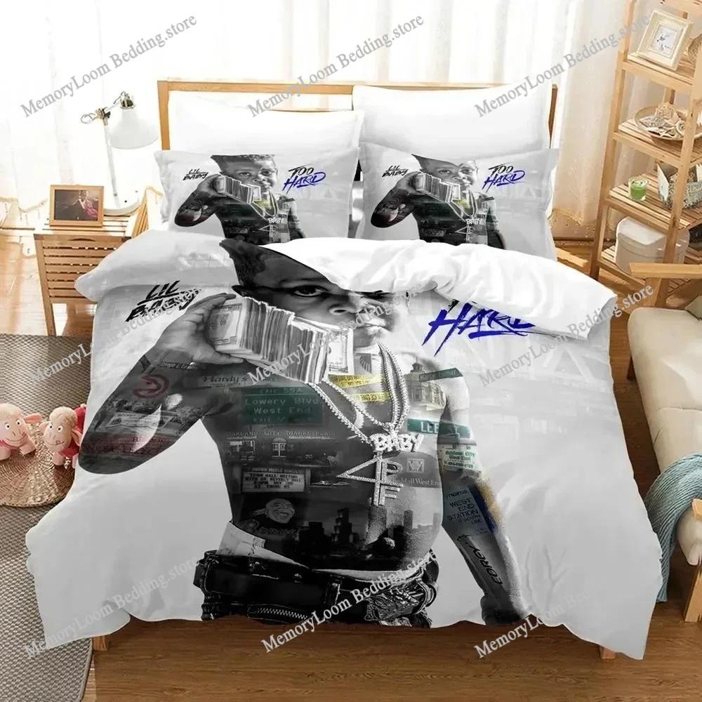 Lil Baby Rapper Bedding Set Single Twin Full Queen King Size Bed Set Aldult Kid Bedroom Duvetcover Sets Bed Sheet Set