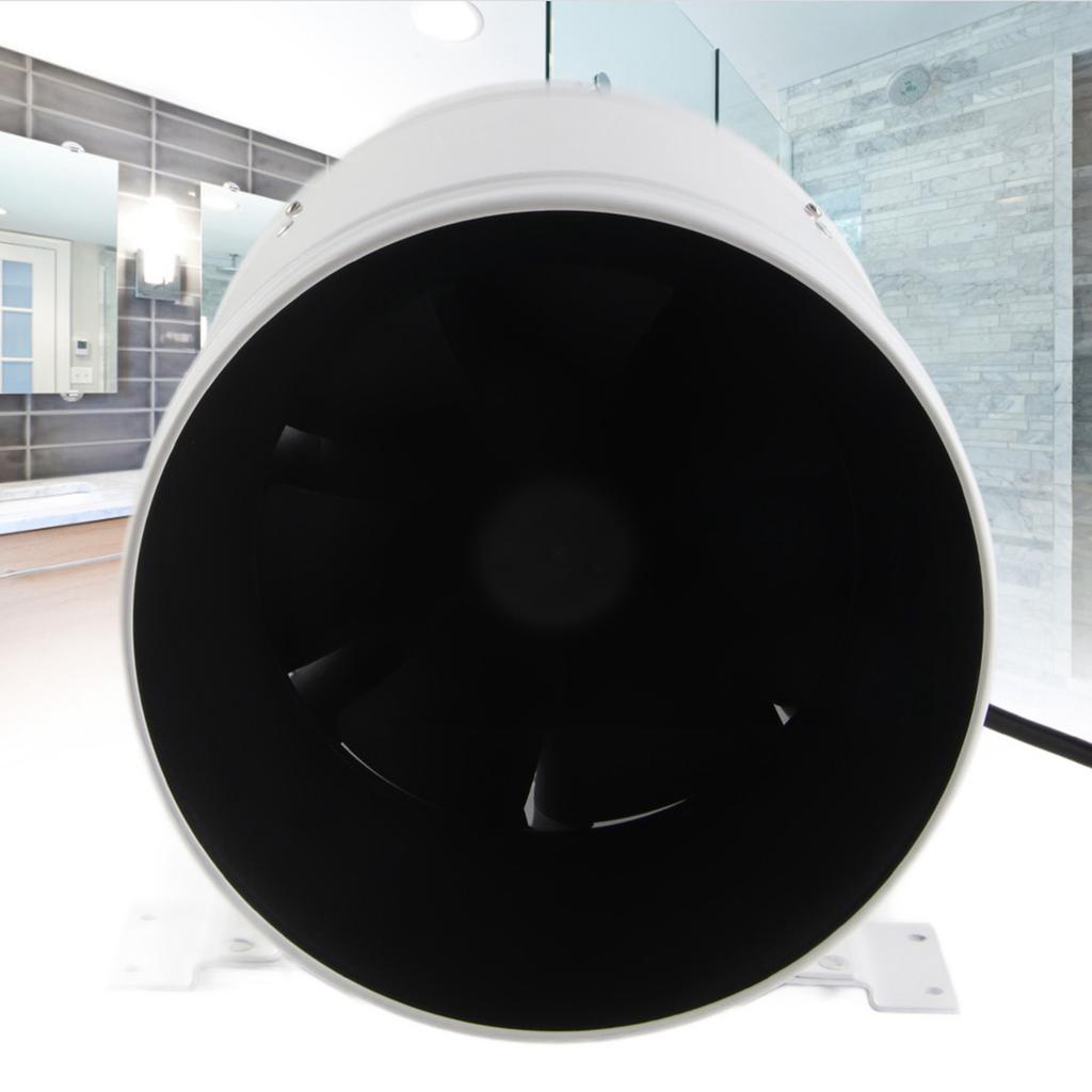 8in Adjustable Speed Controller Duct Fan for Hotels Rooms 75W 3800 RPM 1205m H 710CFM AC220V