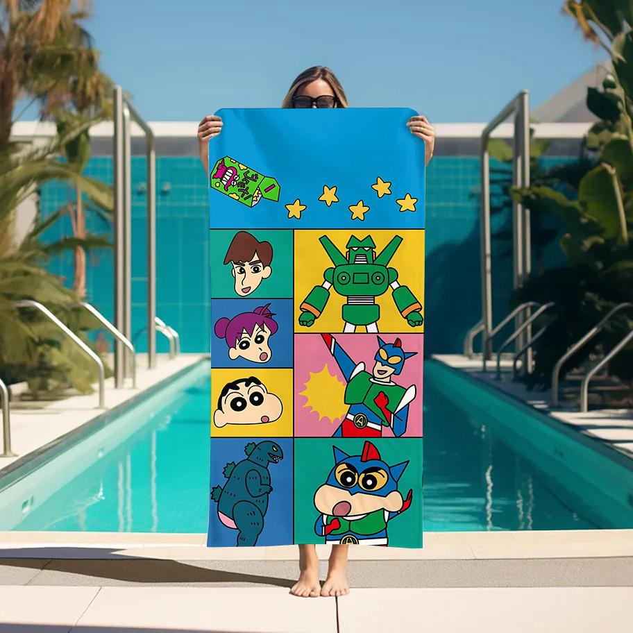 

Large Bath Towel C-Crayon Shin-chans Turban for Hair Drying Spa Sauna Quick Drying Towels Bathroom Bathroom Set Accessories Home W30*H60(CM)