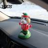 Holiday Car Interior Ornaments Solar Powered Dancing Ornament, Creative Dashboard Christmas Cartoon Figure for Auto Shaking Head Figures Decoration,