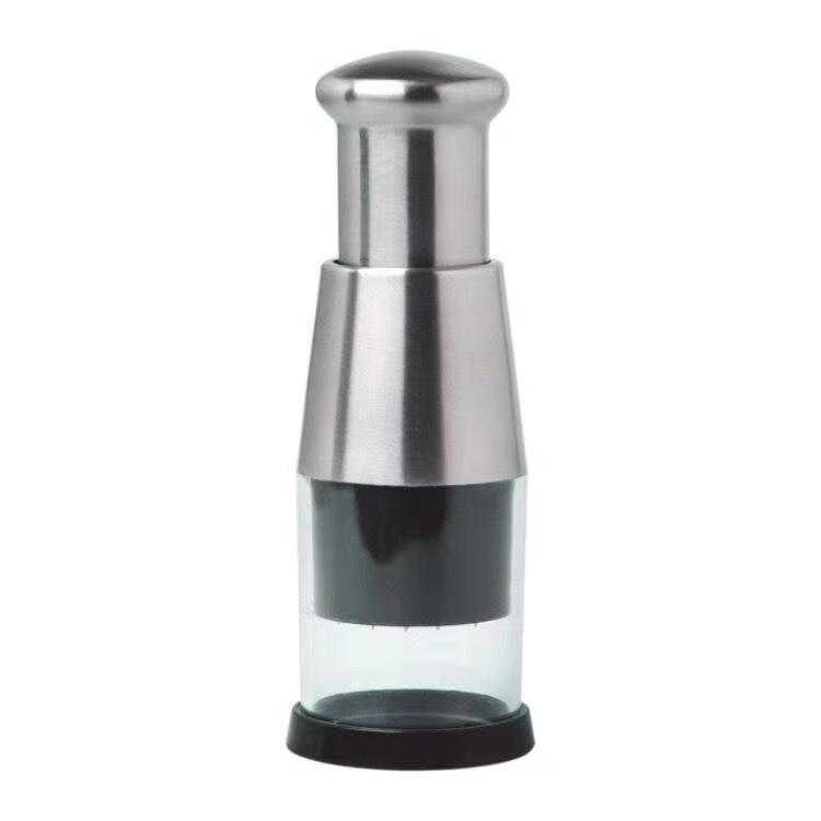 Stainless Steel Garlic Press Rocker, Garlic Crusher Mincer Chopper, Kitchen Gadgets for Ginger, Onion, Herbs