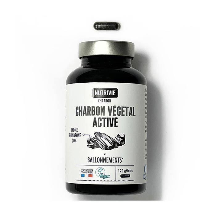 Nutrivie charbon végétal activé ballonnements 120 gélules