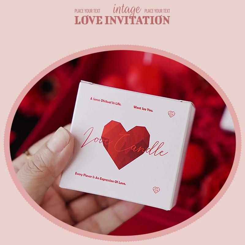 Heart-shaped Love Candles 3D Handmade Aromatherapy Candle Ornament Valentine's Day Gift Wedding Souvenirs Home Decoration