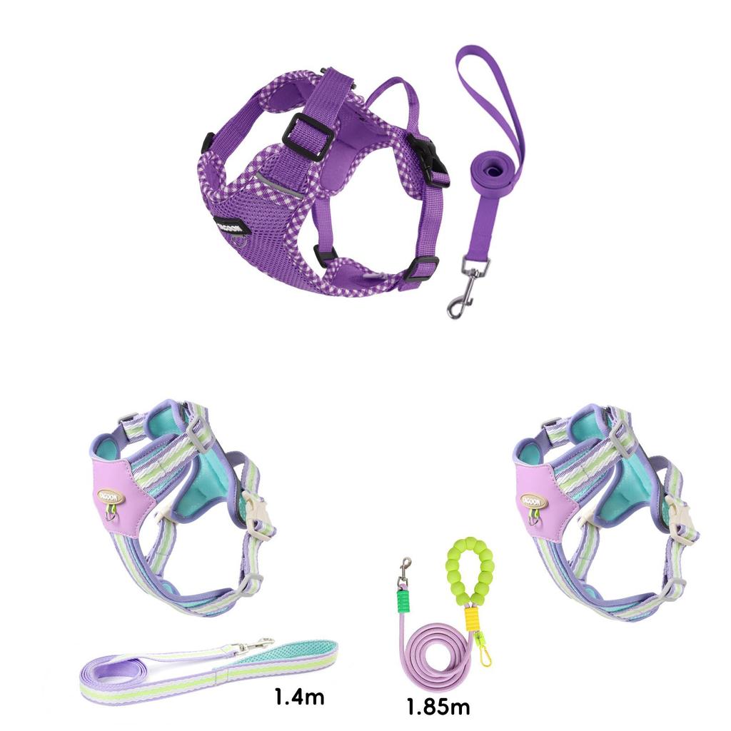 Pet Harness For Small Dogs Polyester Breathable No Pull Adjustable For Outdoor Walks