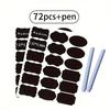 Reusable Waterproof Blackboard Sticker Labels with Self-Adhesive Pen Included for Food Storage Containers Spice & Cheese Markers