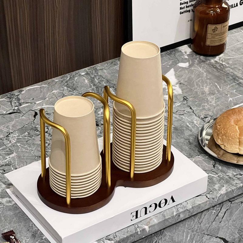 Desktop Coffee & Tea Cup Holder and Dispenser for Disposable Cups