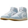 Air Jordan 1 Mid Denim Women Sneakers Blue Light-Blue Sail HQ2005-100