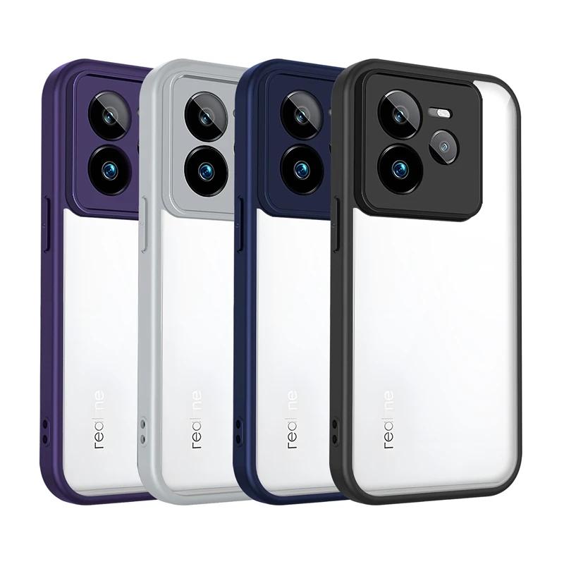 Transparente Silikonhülle für Realme GT 7 6 6T 7T GT7 Pro GT7T GT6T PC-Rückseite TPU-Bumper Stoßfest Klare Handyhüllen Abdeckung