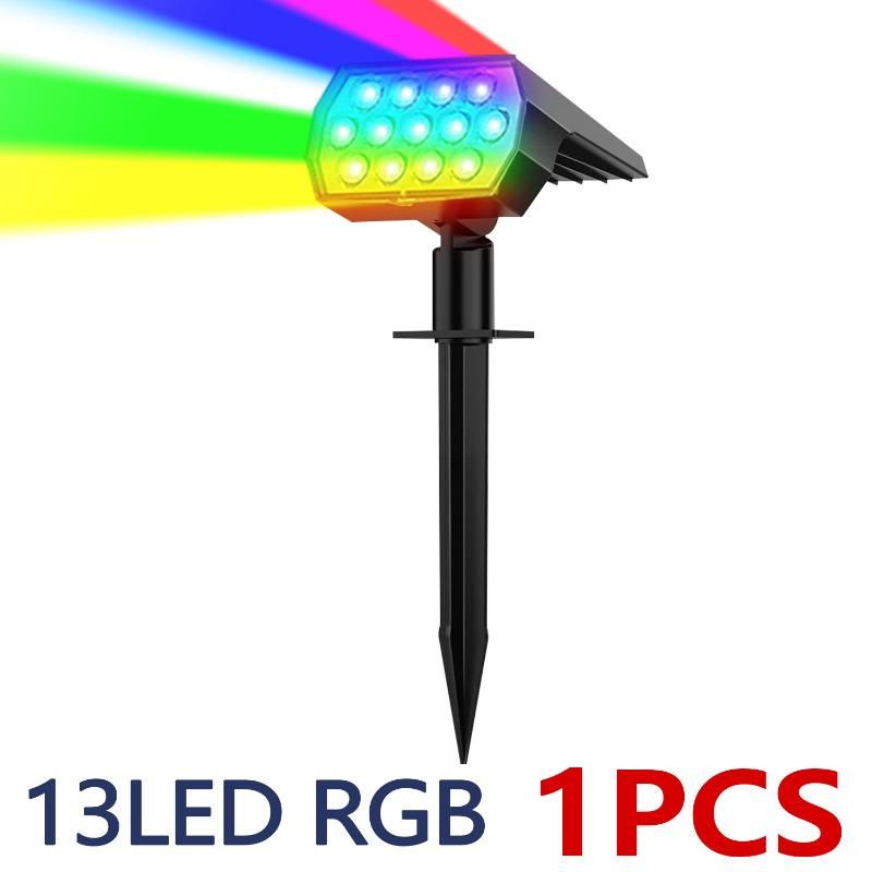 Solar Spot Lights Outdoor Color Changing 7 Modes Christmas IP65 Waterproof Landscape Spotlights Dusk To Dawn For Patio Garden