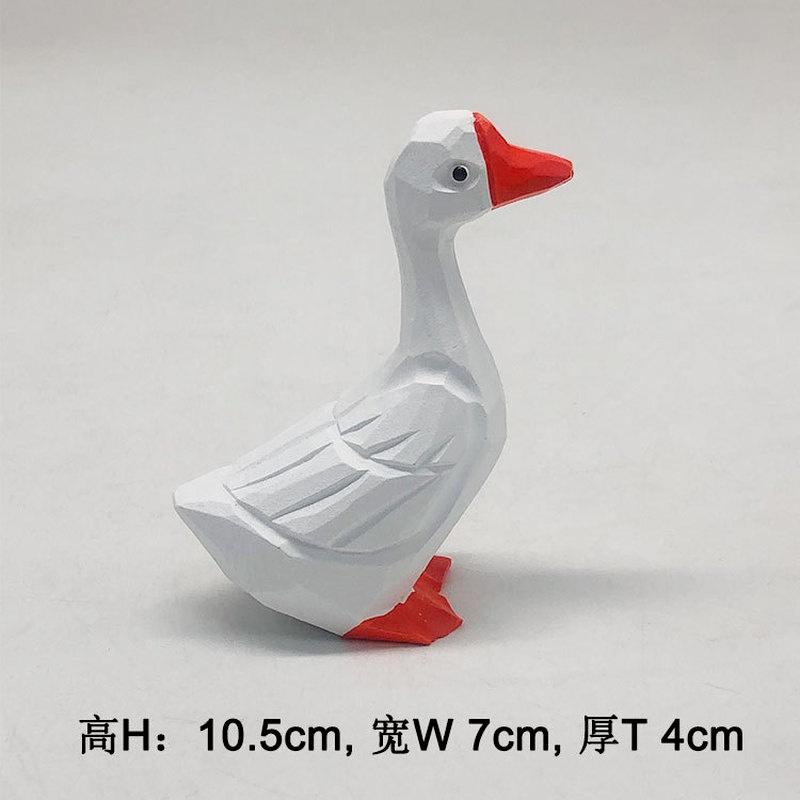 Ping An Cute Joy Duck White Goose Ornament Creative Birthday Gift Home Decoration Photo Prop Living Room Desktop Small Ornament