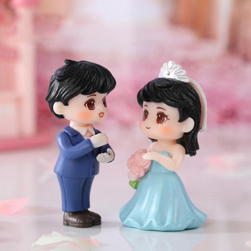 Mini Couples Figurines Micro Landscape Diy Miniatures Plastic Crafts Garden