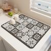 Decoratieve Sneldrogende Absorberende Mat met Antislip Oppervlak voor Keukengebruik