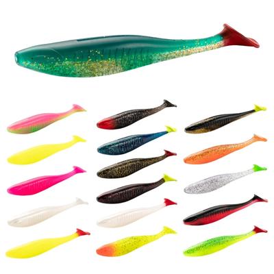 5 Stück 10cm Swimbaits für Salzwasser Weiche Angelköder Schaufelschwanz Swimbaits Künstliche Köder Angelköder