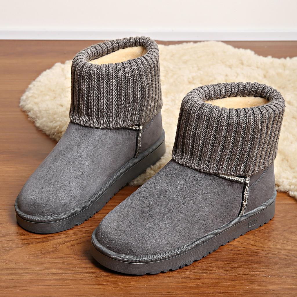 Thick-soled snow boots women's 2025 new winter short snow cotton boots piled and thickened non-slip warm outer cotton shoes