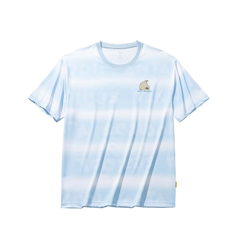 Anta x HAIBAOKANKAN,LIANMINGKUAN Life Collection T Shirt Unisex Sky Blue/All Over Print 172528128-1 2XL