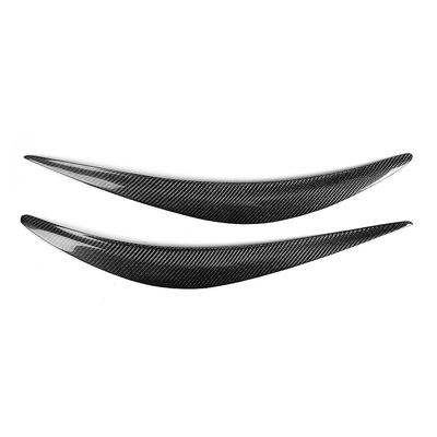 Pair of Carbon Fiber Headlight Lamp Eyebrow Eyelids Trim Sticker Fit for Infiniti Q50 2014 2018