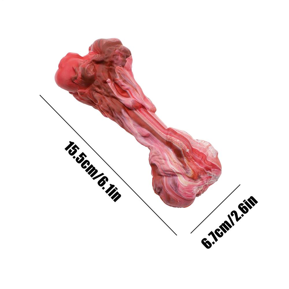 

Dog Chewing Toys Bone-Shaped Rubber Game Sturdy Pet Chew Bite Toy For Home Relaxation Daily Wellness Training Chewing Playtime червоний