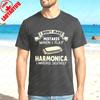 Mundharmonika Musik Zitat Design Unisex Baumwoll T-Shirt Lässige Sommer Strandkleidung Für Männer Und Frauen Mit Lustigem Humor Statement