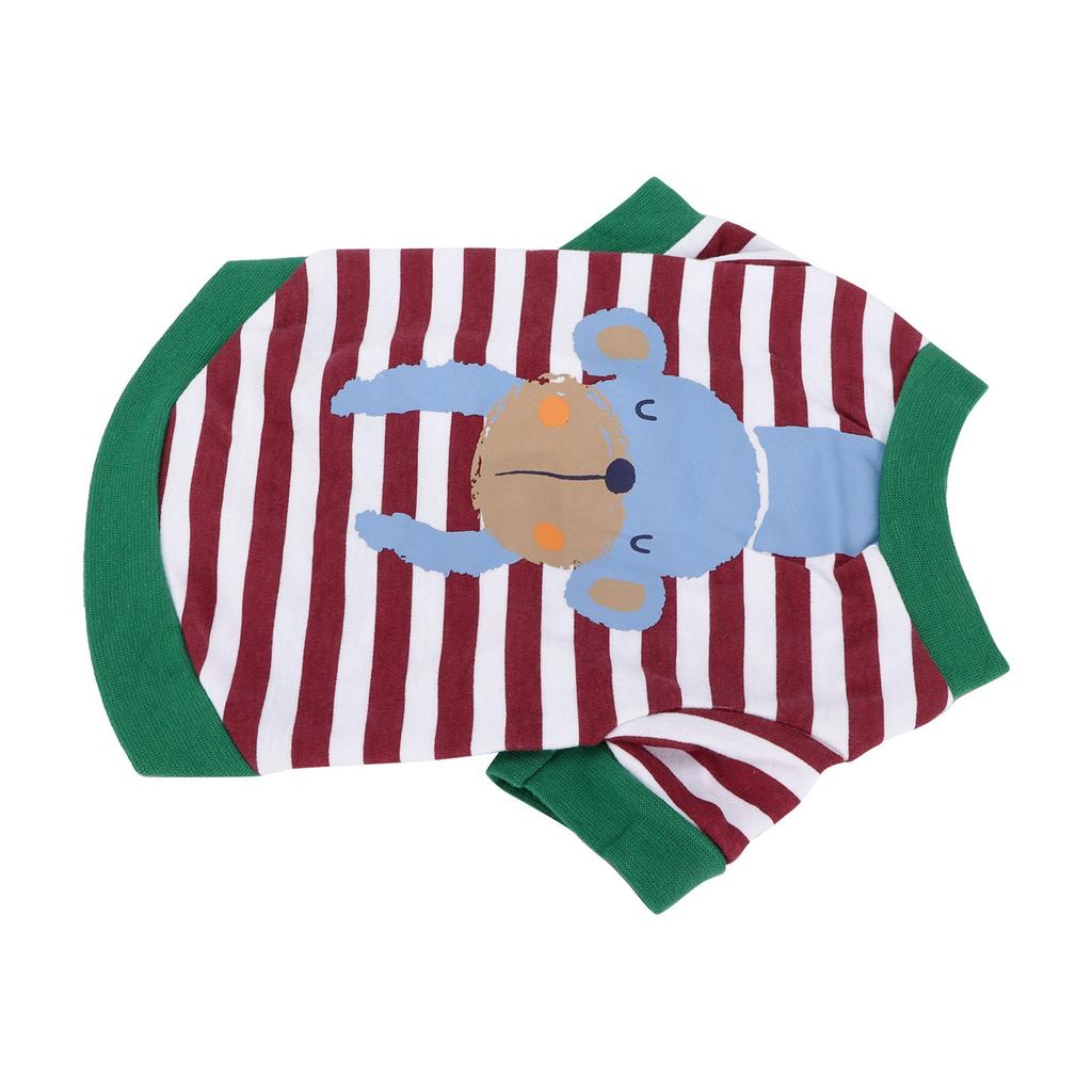 Pets Suit Cartoon Thin Dogs Shirt Stripe Hoodies Autumn and Winter Pet Clothing for Small and Medium Puppy