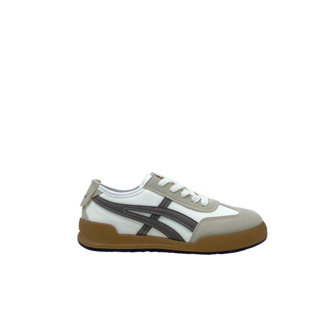 Dexun Schuhe Damen 2025 neu Herbst Retro vielseitig flache Grundplatte Schuhe lässig Sport Forrest Gump weiße Schuhe einzelne Schuhe