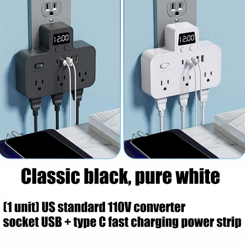 Multiple Outlet Extenders Two USB C Ports Advanced Charging System Power Guards Easy to Carry for International Journey