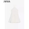 Zaprha 2025 New Arrival Laminated Decoration Hanging Collar Short Dress Waist Trimming Short Small 5107314