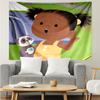 Jojo And Gran Gran Print Tapestry, Backdrop, Easy Setup, Ideal for Bedroom, Office & Living Room, with Aesthetic Wall Hanging Decor.