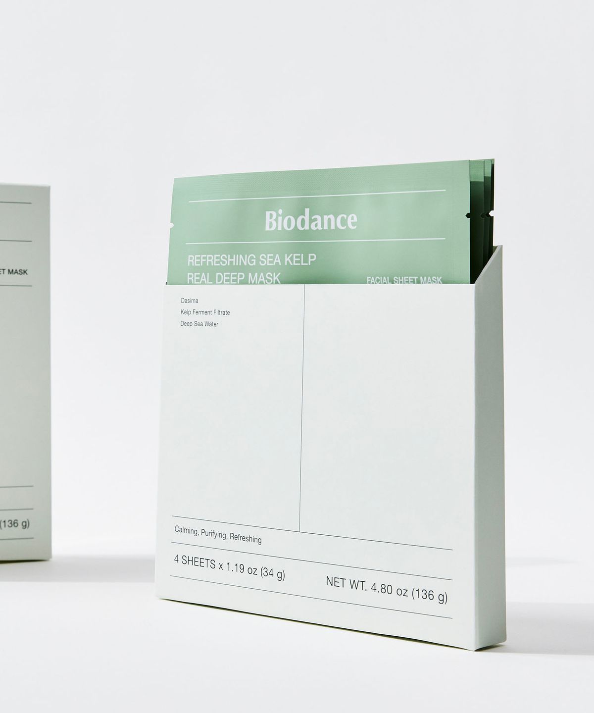 

Biodance Освежающая маска Real Deep с морской ламинарией – 4 гидрогелевых листа по 34 г для успокоения и баланса себума