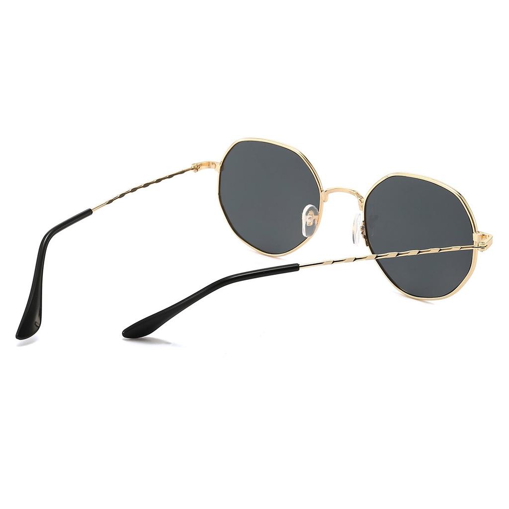 Polygon Metal Sunglasses Vintage Frame UV400 Protection Luxury Brand Design For Women Men Sun Glasses Mirror Lens